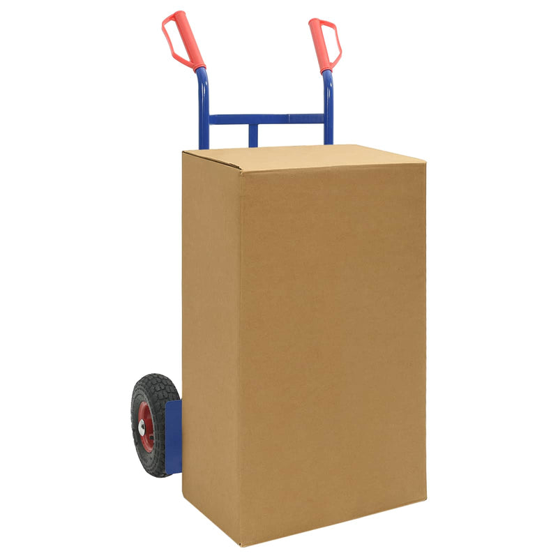 Load image into Gallery viewer, Vidaxl handtrolley blauw en rood 57 x 46 x 113 cm staal
