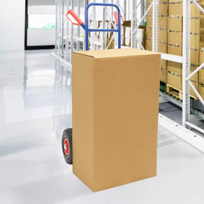 Load image into Gallery viewer, Vidaxl handtrolley blauw en rood 49,5 x 53 x 114 cm staal
