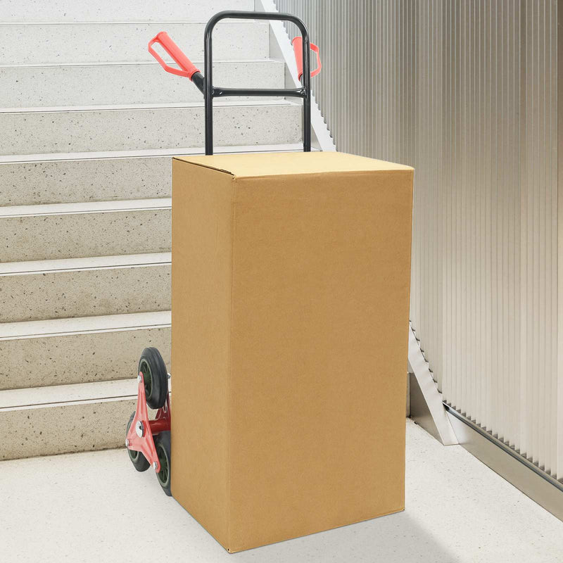 Load image into Gallery viewer, Vidaxl handtrolley zwart en rood 64,5 x 49,5 x 114 cm staal

