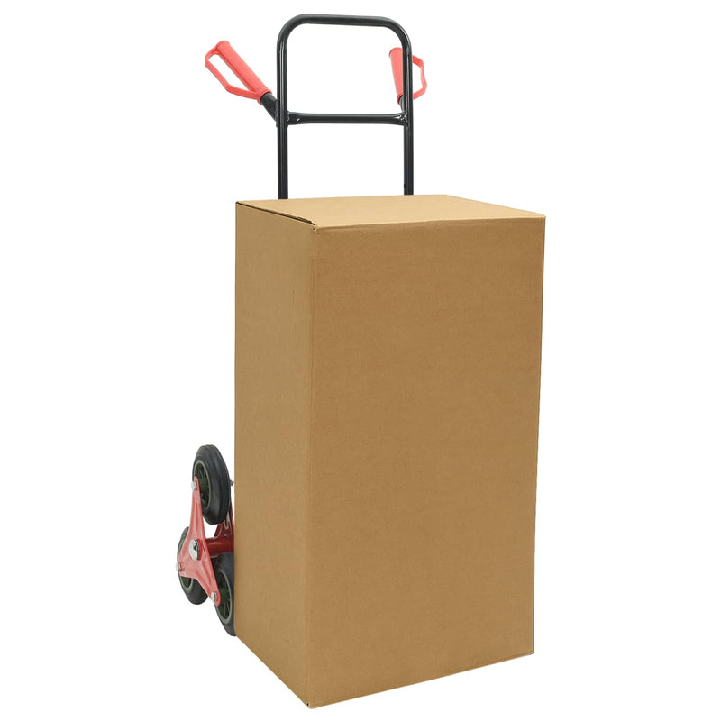 Load image into Gallery viewer, Vidaxl handtrolley zwart en rood 64,5 x 49,5 x 114 cm staal
