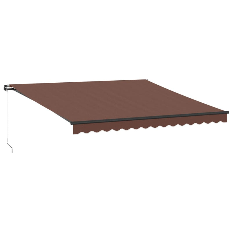 Load image into Gallery viewer, VidaXL Luifel handmatig uittrekbaar met LED's 400x300 cm bruin
