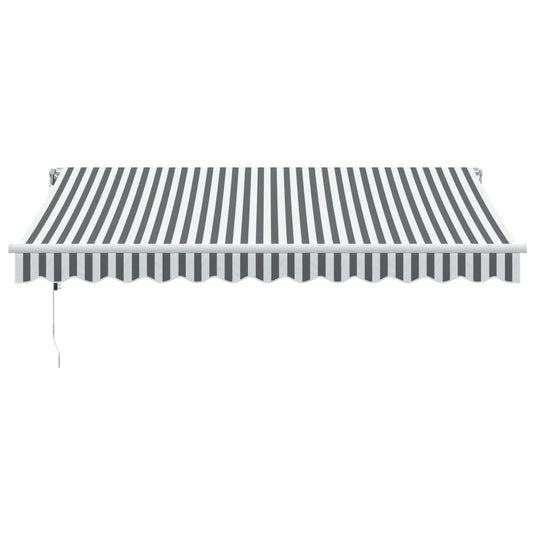 Vidaxl luifel automatisch uittrekbaar 350x250 cm antracietkleur en wit