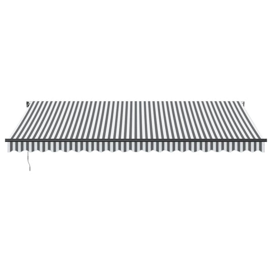 VidaXL Luifel automatisch uittrekbaar 500x300 cm antracietkleur en wit