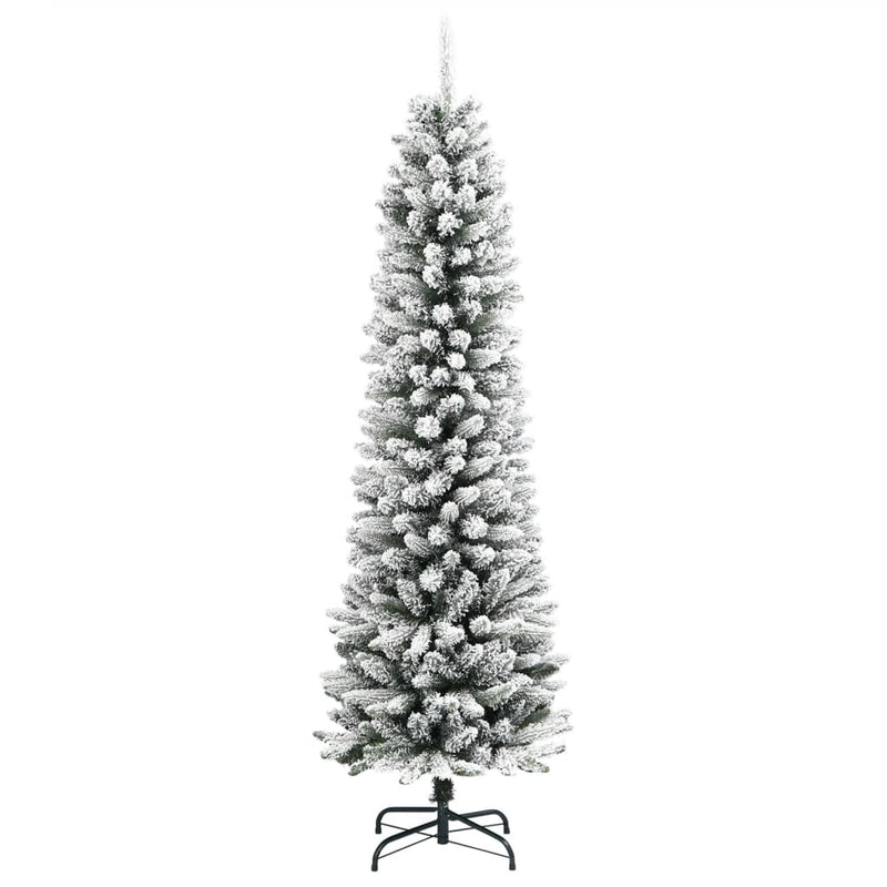 Load image into Gallery viewer, Vidaxl kunstkerstboom met sneeuw smal 180 cm pvc en pe
