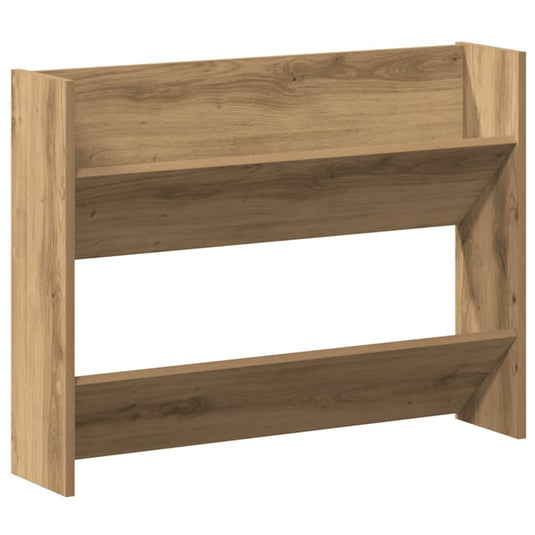 Vidaxl wandschoenenkast 80x18x60 cm bewerkt hout artisanaal eikenkleur