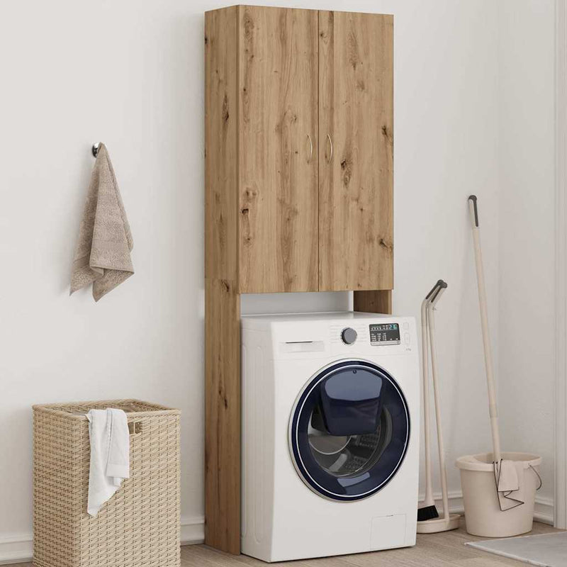 Load image into Gallery viewer, Vidaxl wasmachinekast 64x25,5x190 cm artisanaal eikenkleur
