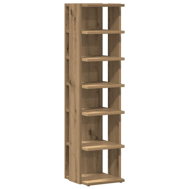Vidaxl schoenenkast 28x27x102 cm bewerkt hout artisanaal eikenkleurig