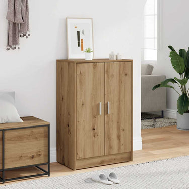 Vidaxl schoenenkast 60x35x92 cm bewerkt hout artisanaal eikenkleur