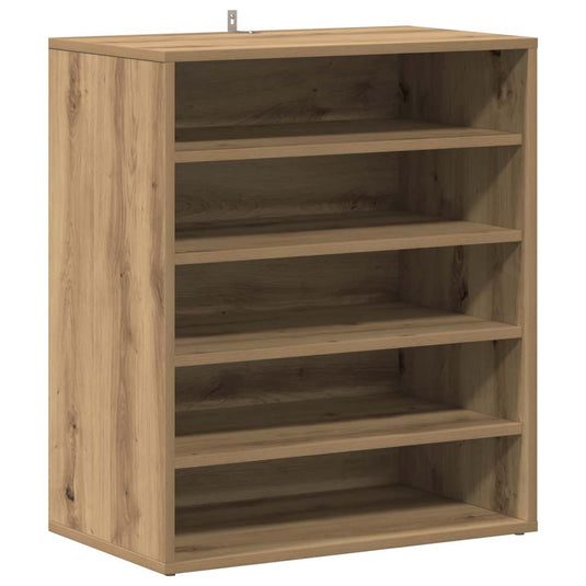 Vidaxl schoenenkast 60x35x70 cm bewerkt hout artisanaal eikenkleur