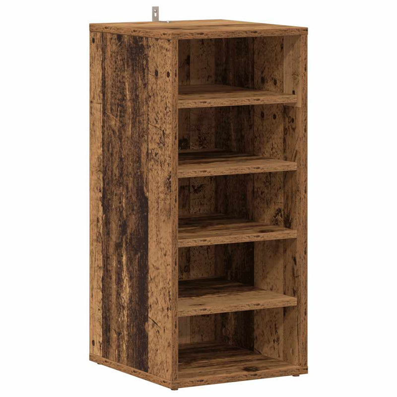 Load image into Gallery viewer, Vidaxl schoenenkast 32x35x70 cm bewerkt hout oud houtkleurig

