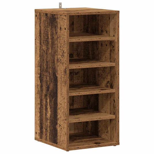 Vidaxl schoenenkast 32x35x70 cm bewerkt hout oud houtkleurig