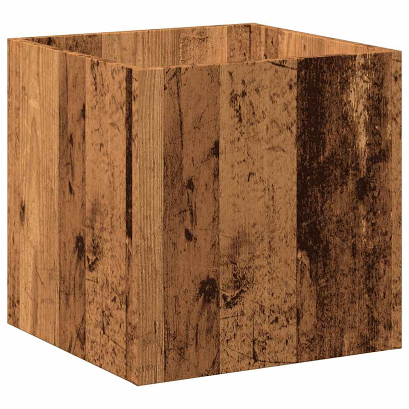 Load image into Gallery viewer, Vidaxl plantenbak 40x40x40 cm bewerkt hout oud houtkleurig
