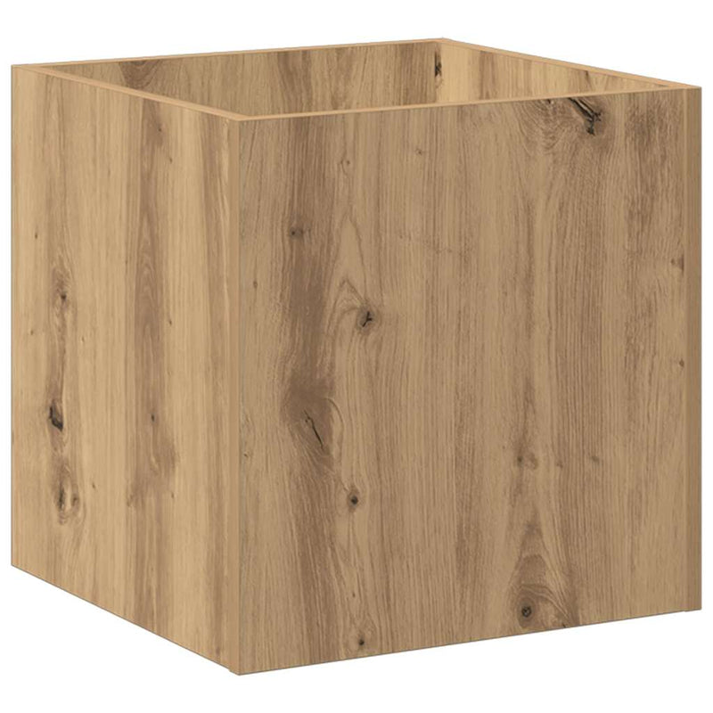 Load image into Gallery viewer, Vidaxl plantenbak 40x40x40 cm bewerkt hout artisanaal eikenkleur
