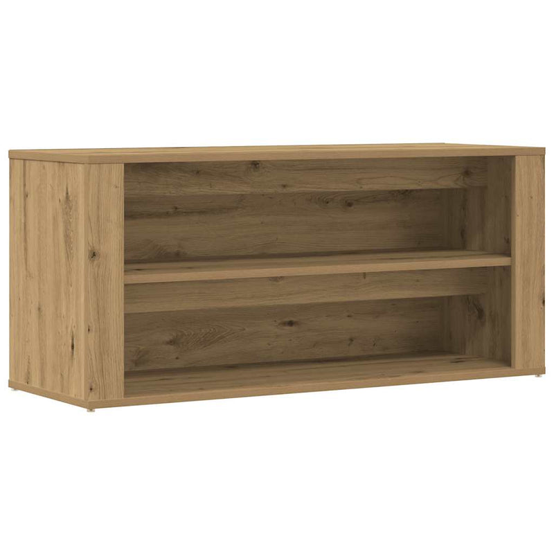 Load image into Gallery viewer, Vidaxl schoenenbankje 100x35x45 cm bewerkt hout artisanaal eikenkleur
