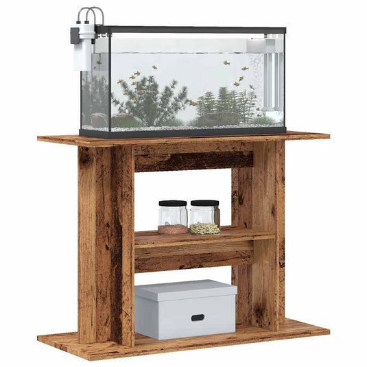 Vidaxl aquariumstandaard oud hout 80x35x60 cm bewerkt hout