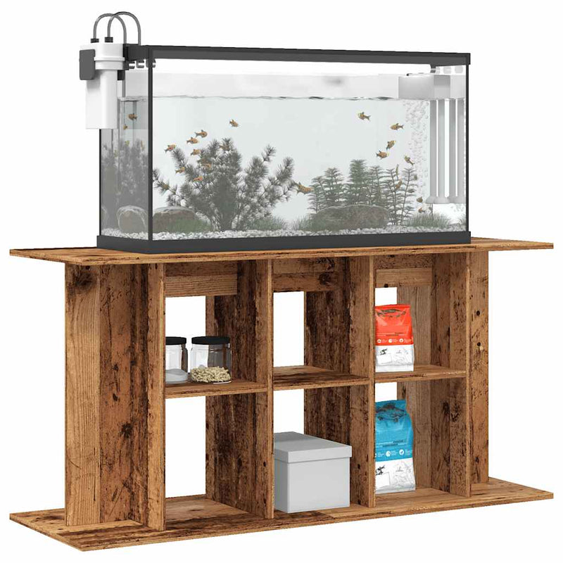 Load image into Gallery viewer, Vidaxl aquariumstandaard 120x40x60 cm bewerkt hout oud houtkleurig
