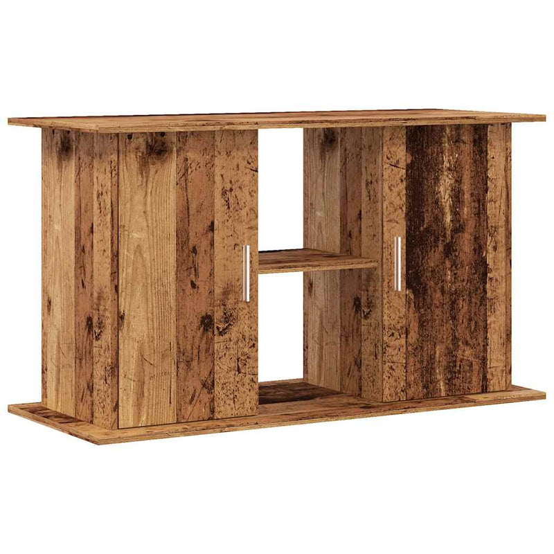 Load image into Gallery viewer, Vidaxl aquariumstandaard 101x41x58 cm bewerkt hout oud houtkleurig
