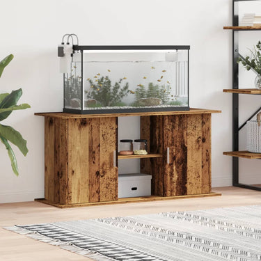 Vidaxl aquariumstandaard 121x41x58 cm bewerkt hout oud houtkleurig