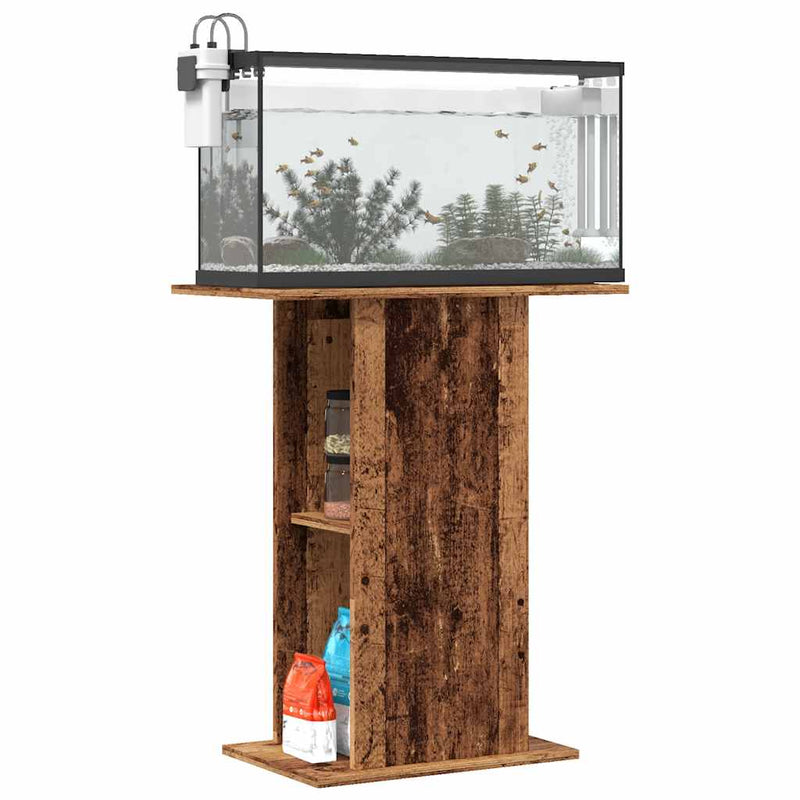 Load image into Gallery viewer, Vidaxl aquariumstandaard 36x60,5x72,5 cm bewerkt hout oud houtkleurig
