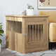 Vidaxl hondenbench 64,5x80x71 cm bewerkt hout artisanaal eikenkleur