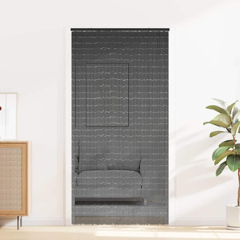 Load image into Gallery viewer, Vidaxl insectengordijn 90x220 cm bamboe donkergrijs
