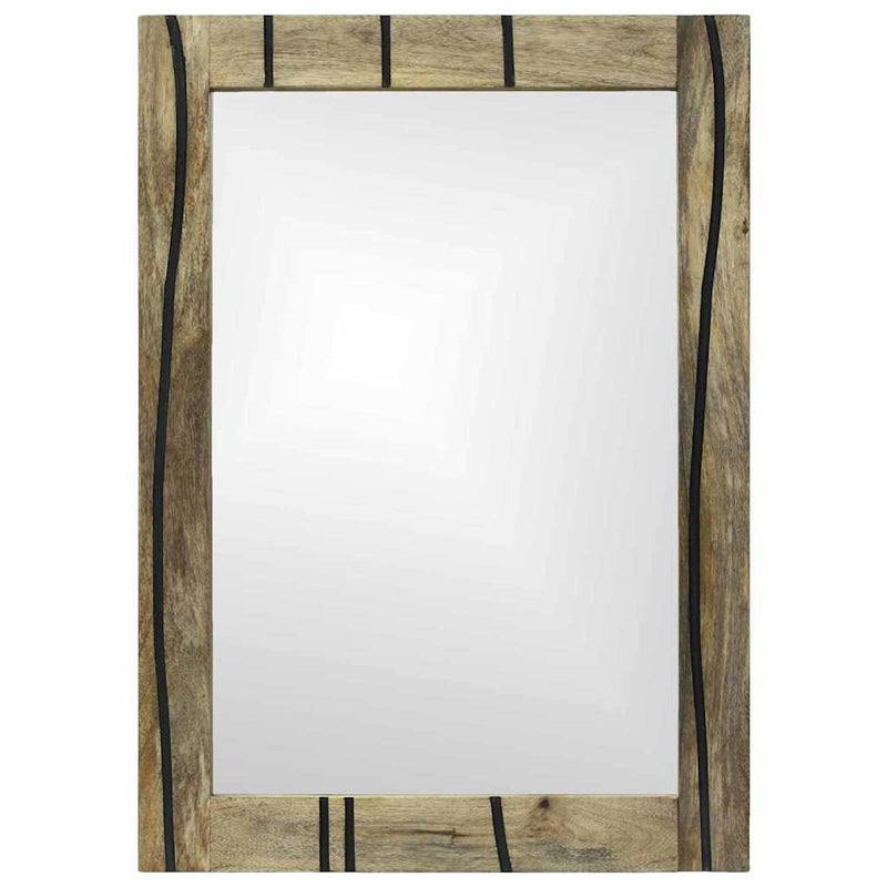 Load image into Gallery viewer, Vidaxl badkamer spiegel met spiegel bruin 70 x 50 x 2,5 cm
