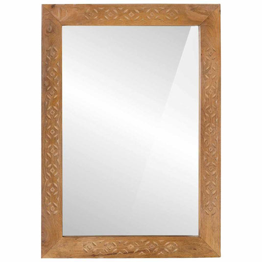 Vidaxl badkamer spiegel met spiegel licht bruin 70 x 50 x 2,5 cm