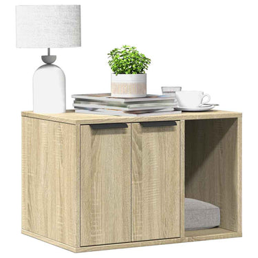 Vidaxl kattenbakkast 60x40x40 cm bewerkt hout sonoma eikenkleurig