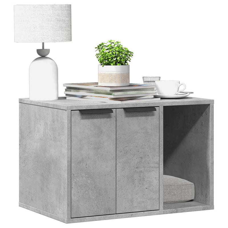 Load image into Gallery viewer, Vidaxl kattenbakkast 60x40x40 cm bewerkt hout betongrijs
