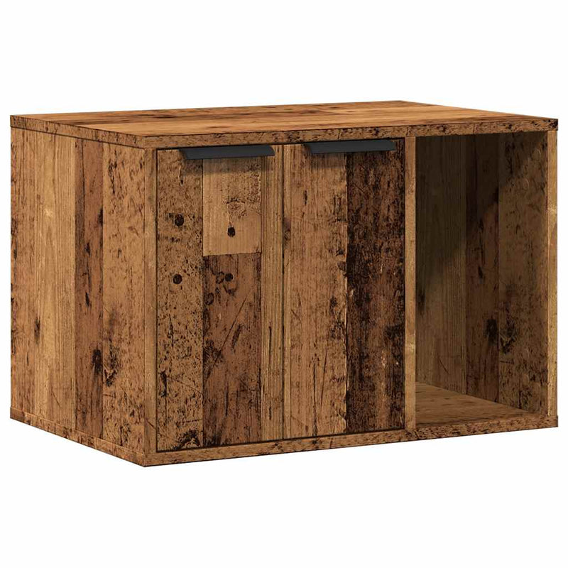 Load image into Gallery viewer, Vidaxl kattenbakkast 60x40x40 cm bewerkt hout oud houtkleurig
