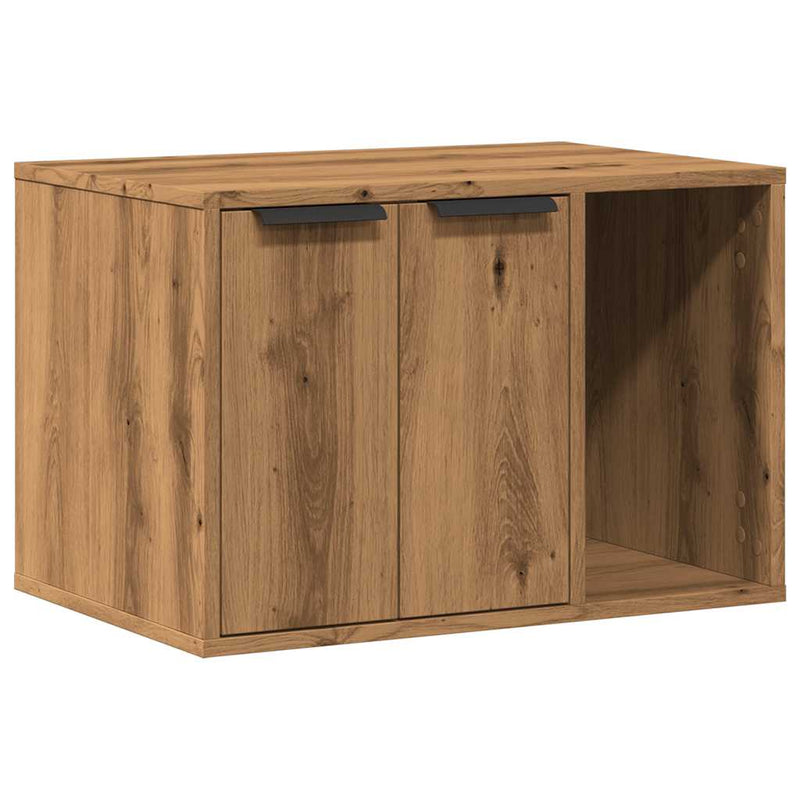 Load image into Gallery viewer, Vidaxl kattenbakkast 60x40x40 cm bewerkt hout artisanaal eikenkleurig
