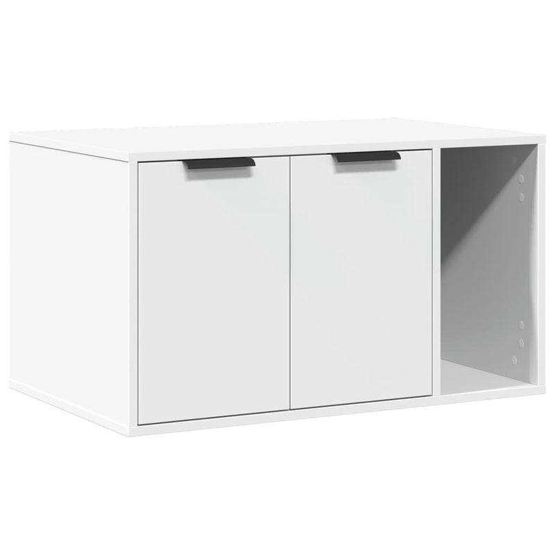 Load image into Gallery viewer, Vidaxl kattenbakkast 80x50x45 cm bewerkt hout wit
