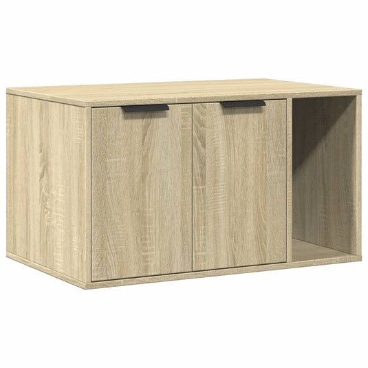 Vidaxl kattenbakkast 80x50x45 cm bewerkt hout sonoma eikenkleurig