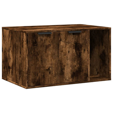 Vidaxl kattenbakkast 80x50x45 cm bewerkt hout gerookt eikenkleurig