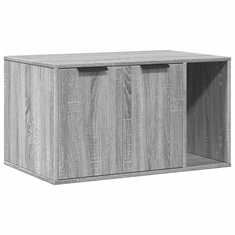 Load image into Gallery viewer, Vidaxl kattenbakkast 80x50x45 cm bewerkt hout grijs sonoma eikenkleur

