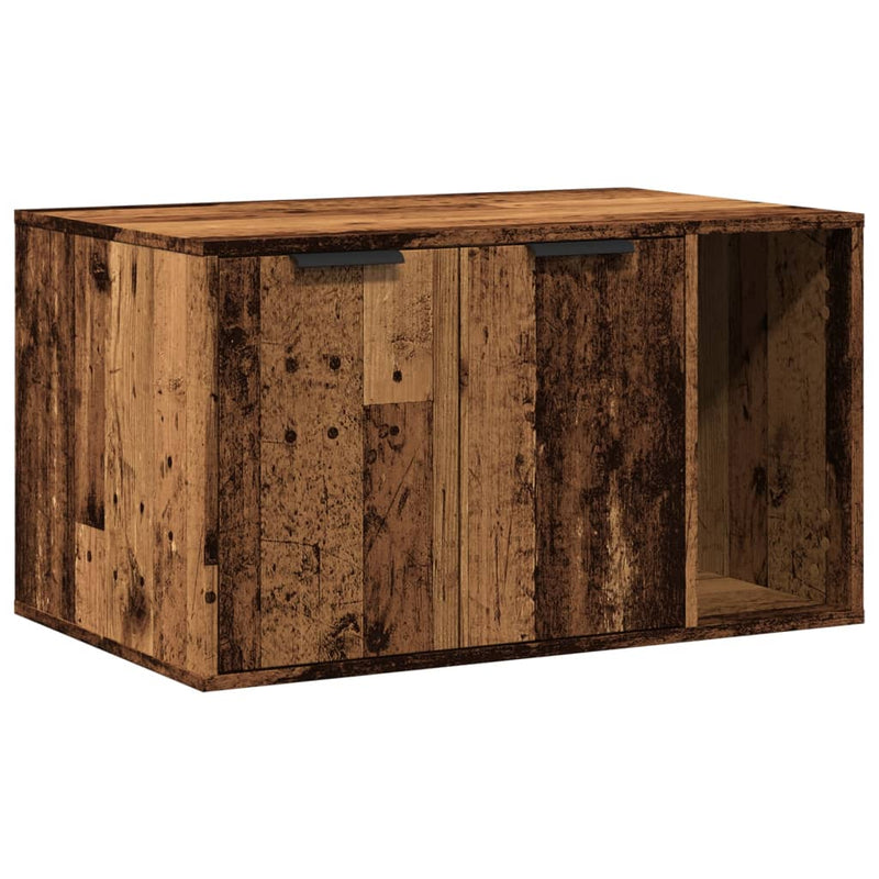 Load image into Gallery viewer, Vidaxl kattenbakkast 80x50x45 cm bewerkt hout oud houtkleurig
