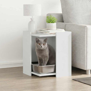 Vidaxl kattenbakkast 42x42x51 cm bewerkt hout wit