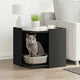 Vidaxl kattenbakkast 53x53x51 cm bewerkt hout zwart