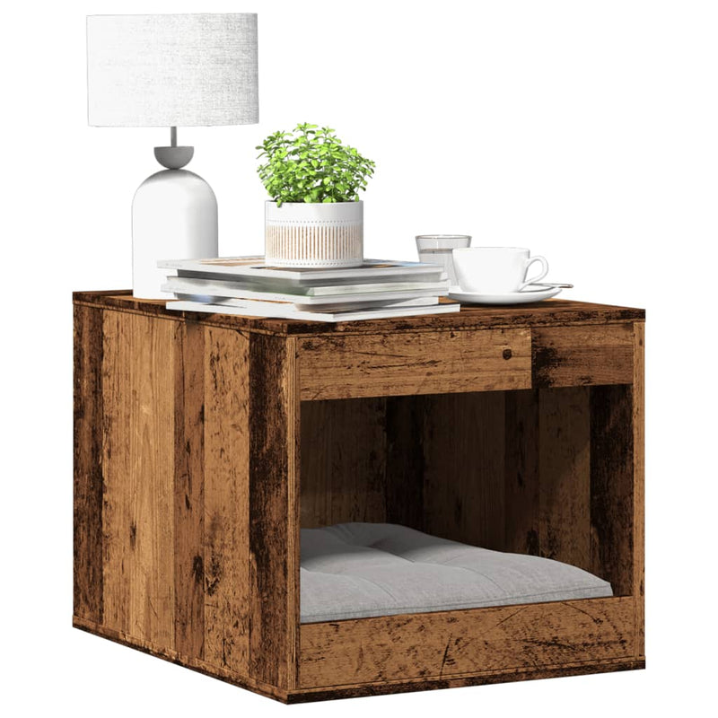 Load image into Gallery viewer, Vidaxl kattenbakkast 47x59x42 cm bewerkt hout oud houtkleurig
