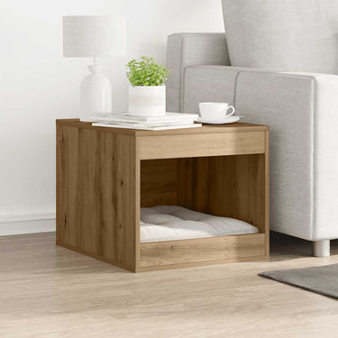 Vidaxl kattenbakkast 47x59x42 cm bewerkt hout artisanaal eikenkleurig