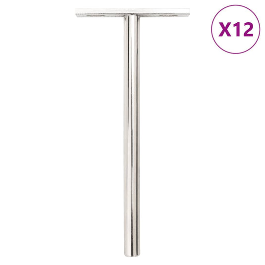 Vidaxl zwevende plankdragers 12st onzichtbaar ø10x150 mm koolstofstaal