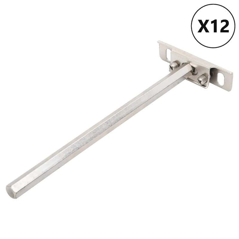 Load image into Gallery viewer, Vidaxl zwevende plankdragers 12st onzichtbaar ø12x200 mm koolstofstaal
