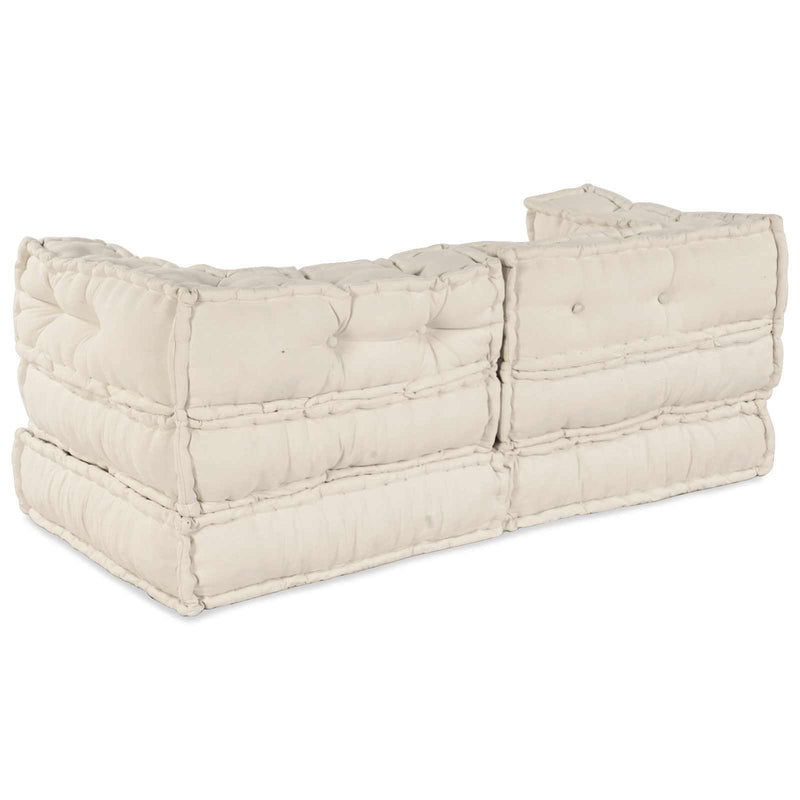 Load image into Gallery viewer, Vidaxl modulair bank 2 pcs crème 140 x 70 x 56 cm stof
