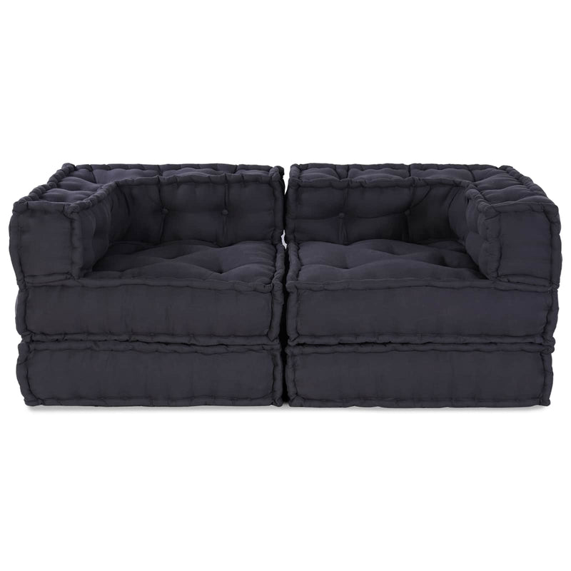 Load image into Gallery viewer, Vidaxl modulair bank 2 pcs antraciet 140 x 70 x 56 cm stof
