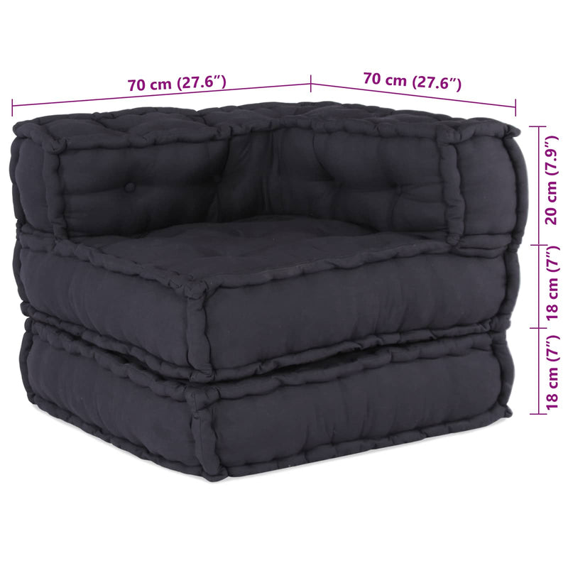 Load image into Gallery viewer, Vidaxl modulair bank 2 pcs antraciet 140 x 70 x 56 cm stof
