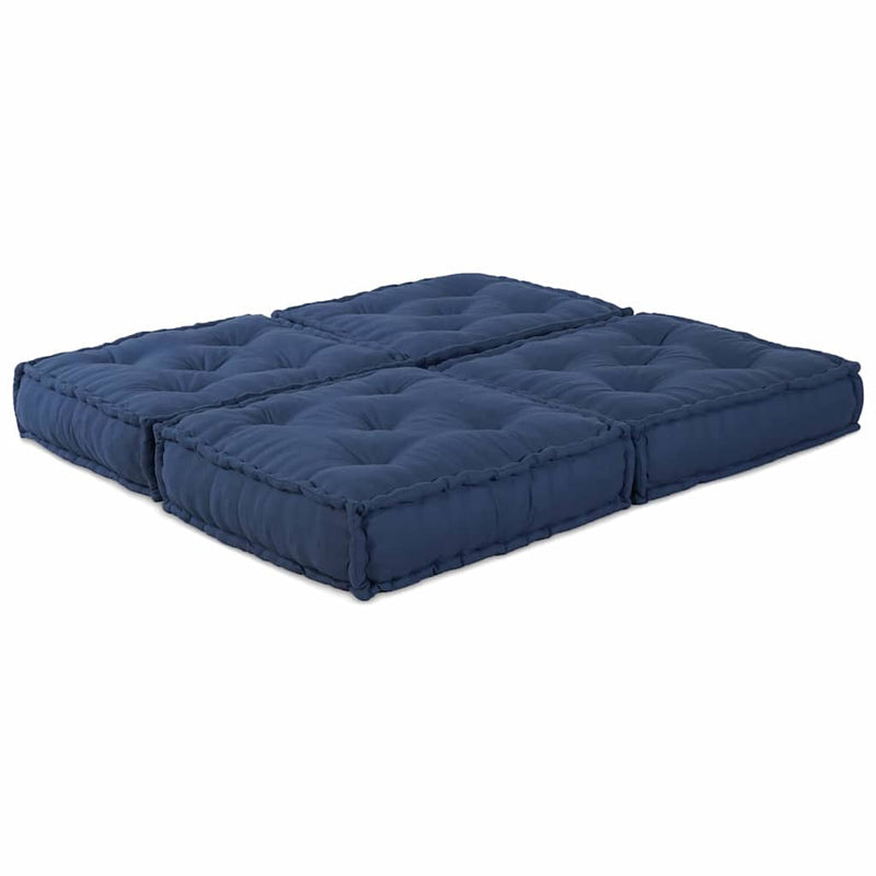 Load image into Gallery viewer, Vidaxl modulair bank 2 pcs indigo 140 x 70 x 36 cm stof
