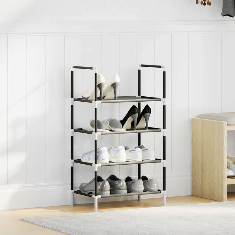Load image into Gallery viewer, Vidaxl schoenenrek 4-laags 44x28x77 cm nonwoven stof zwart

