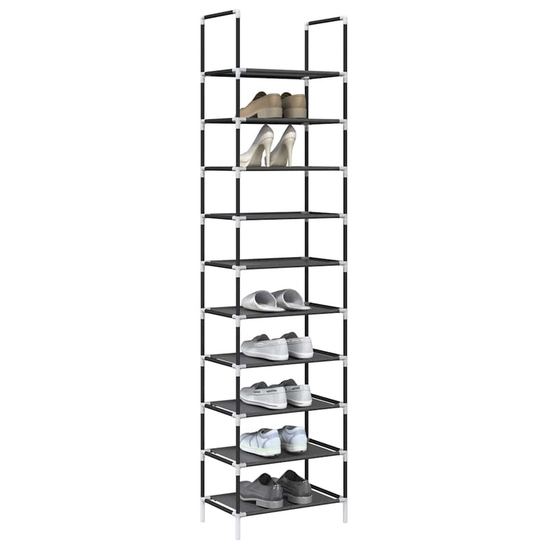 Load image into Gallery viewer, Vidaxl schoenenrek 10-laags 44x28x180 cm nonwoven stof zwart
