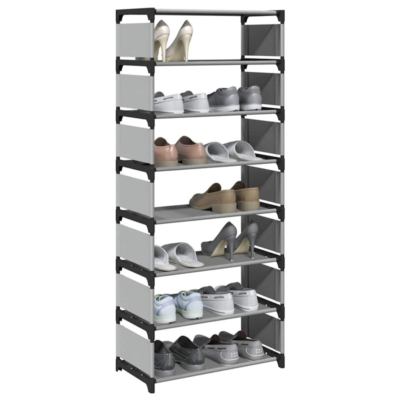 Load image into Gallery viewer, Vidaxl schoenenrek 8-laags 54x28x124 cm nonwoven stof grijs
