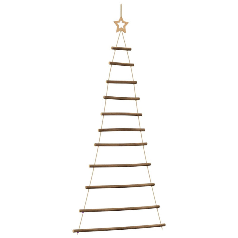 Load image into Gallery viewer, Vidaxl hangende kerstboom met topster 74x150 cm natuurlijke tak
